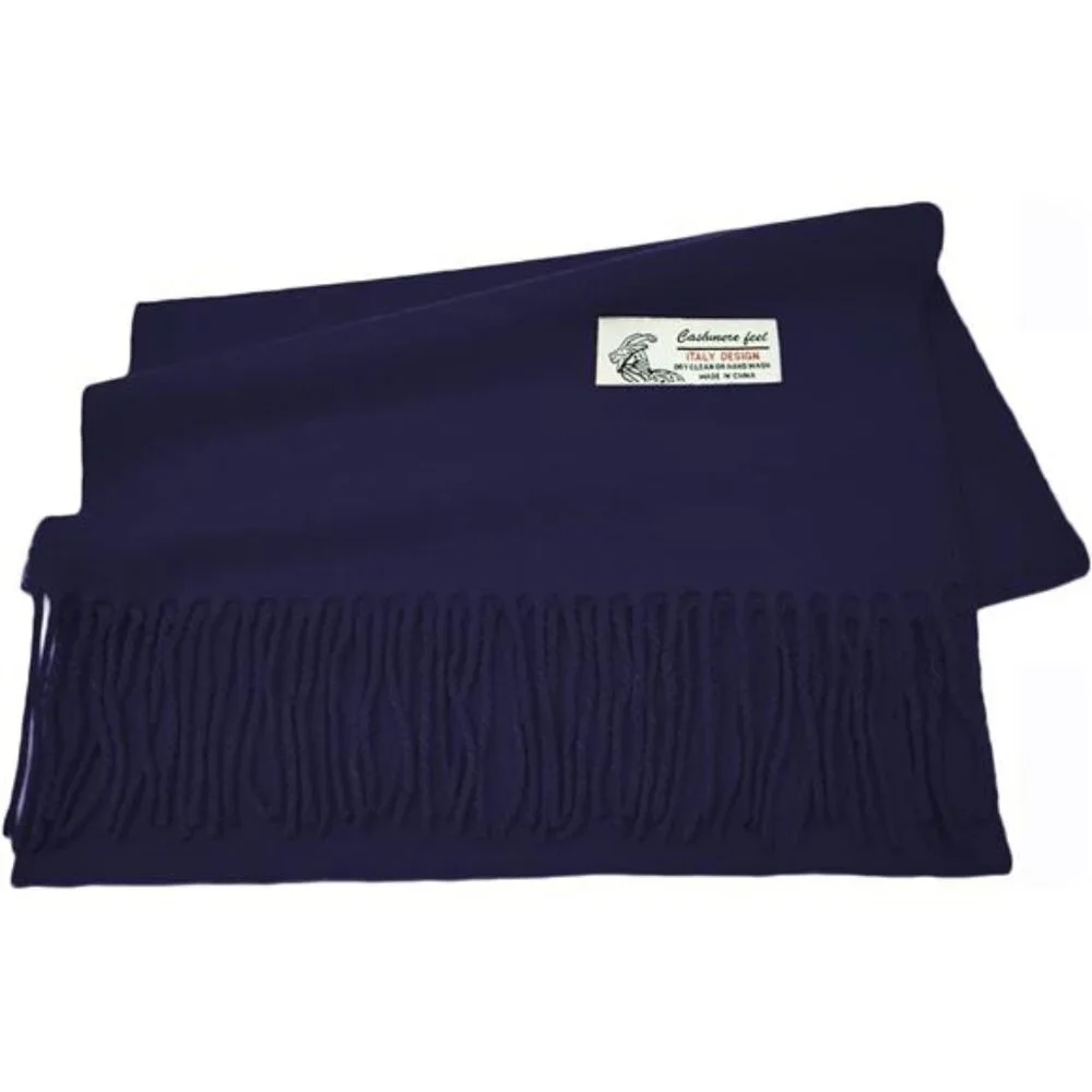 Unisex Plain Solid Color Winter Scarf Cashmere Feel Soft Classic